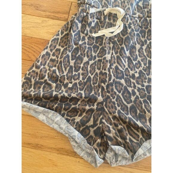 NWT Rolla Coster women's animal leopard print tied waist racerback romper small - Picture 2 of 9
